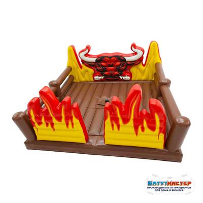 Надувной батут для быка родео «Бешеный бык», 8×6×4 м