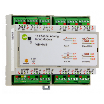WB-MAI11 Модуль аналогового ввода по RS-485 Modbus RTU