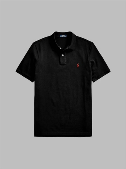 Футболка-поло PoloRL кр.лого #D72 (черн.)