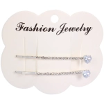 Невидимки для волос 2шт «Кристалы Агоры», сердечки, 6см (блистер и пакет с подвесом)