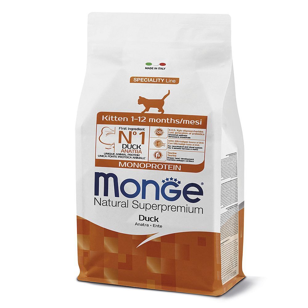 Monge Cat Monoprotein корм для котят с уткой 1,5 кг