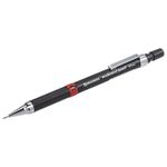 Карандаш механический 0,5 мм, BRAUBERG "Ring", ластик, корпус черный, детали ассорти, 181418