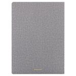 Тетрадь 60 л. в клетку обложка кожзам под рогожку, сшивка, B5 (179х250мм), СЕРЫЙ, BRAUBERG HARMONY, 403839