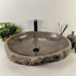 Каменная раковина из речного камня RS-05408 (64*53*15) 0858 из натурального камня