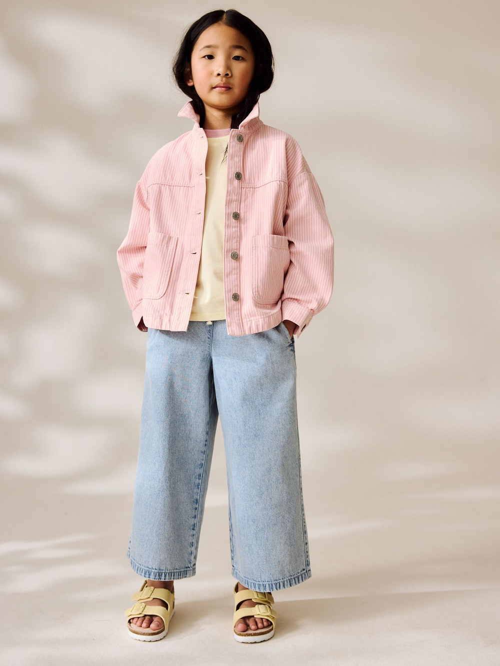 Куртка джинсовая для девочки Next E25-206, Белый, Розовый