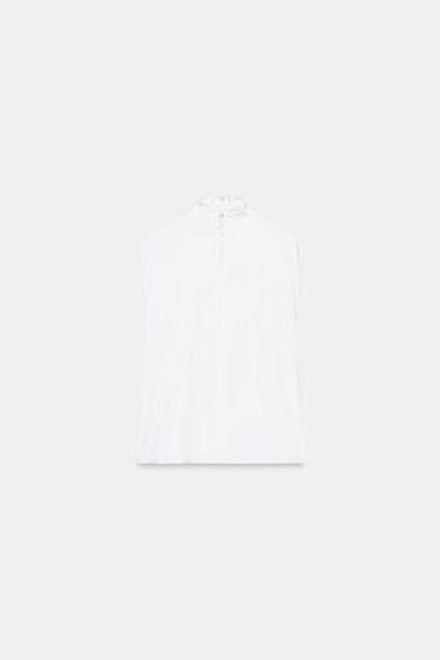 ZARA АТЛАСНЫЙ ТОП НА ЗАПÁХЕ, БЕЛЫЙ