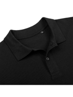 Рубашка поло медицинская мужская Доктор стиль Inspire на пуговицах, черная, размер XXL