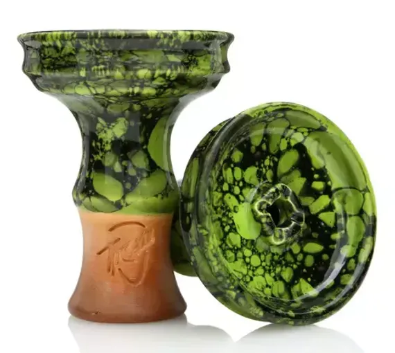Чаша для кальяна Moon Treha Kitti Phunnel - Marble Green Black