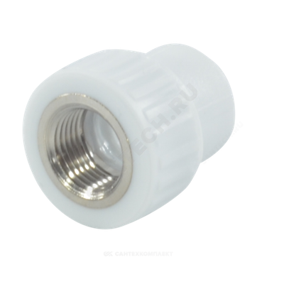 Муфта PP-R комбинированная белая Дн 25х1" ВР VALFEX 10129225