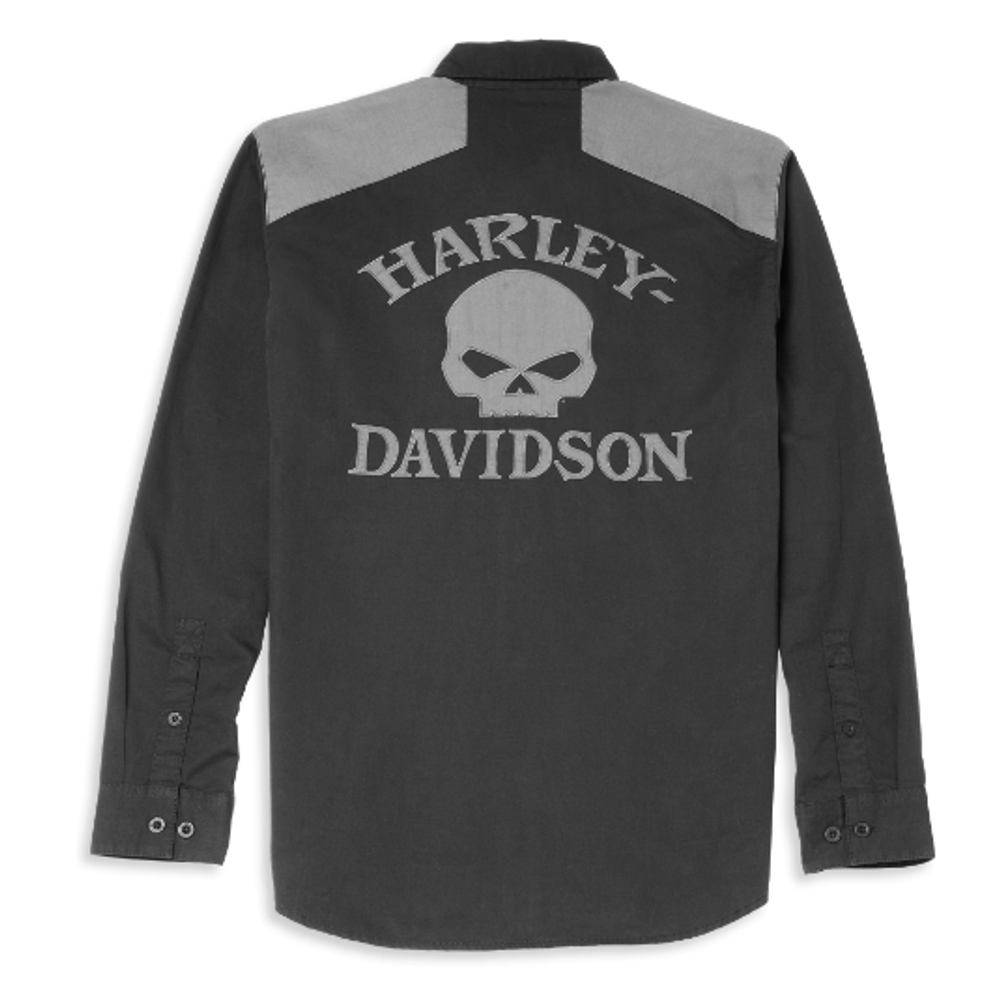 Рубашка Skull Shoulder Colorblock Shirt Harley-Davidson