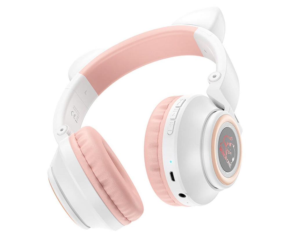Наушники Borofone BO18 Cat pink