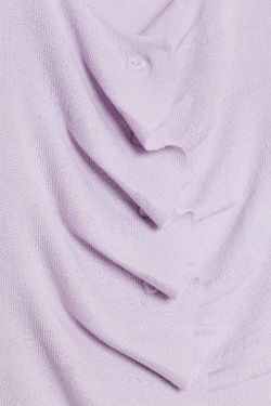 ZARA ТРИКОТАЖНЫЙ ТОП СО СБОРКАМИ, СВЕТЛО-СИРЕНЕВЫЙ