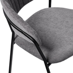 Комплект из 4-х стульев Turin серый вельвет с чёрными ножками