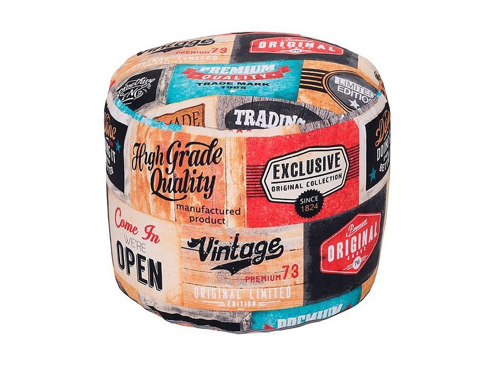 Пуф Круг жаккард Лейбл