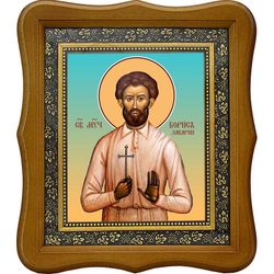 Борис Заварин мученик. Икона на холсте.