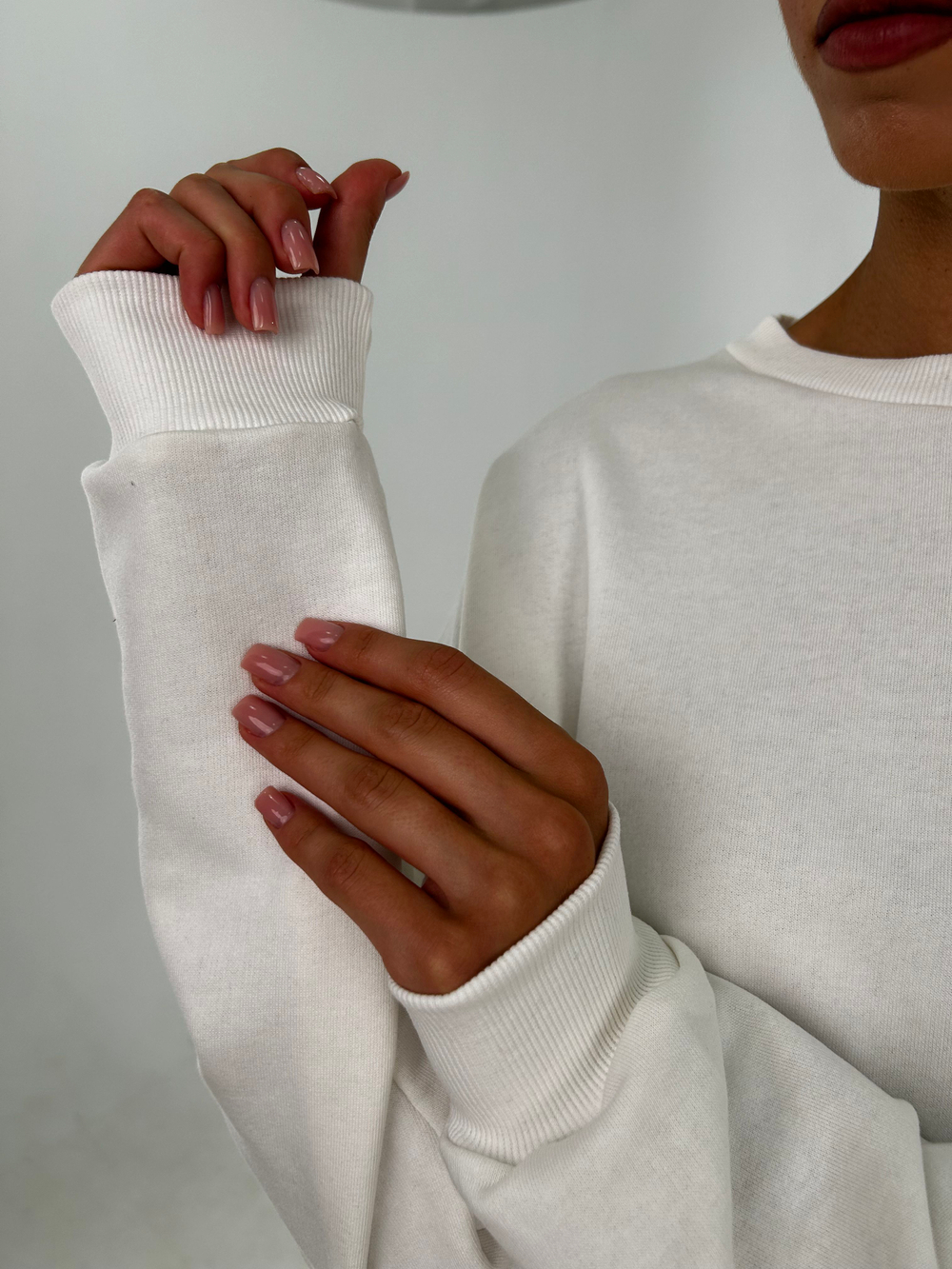 Свитшот женский оверсайз хлопок толстовка с начесом