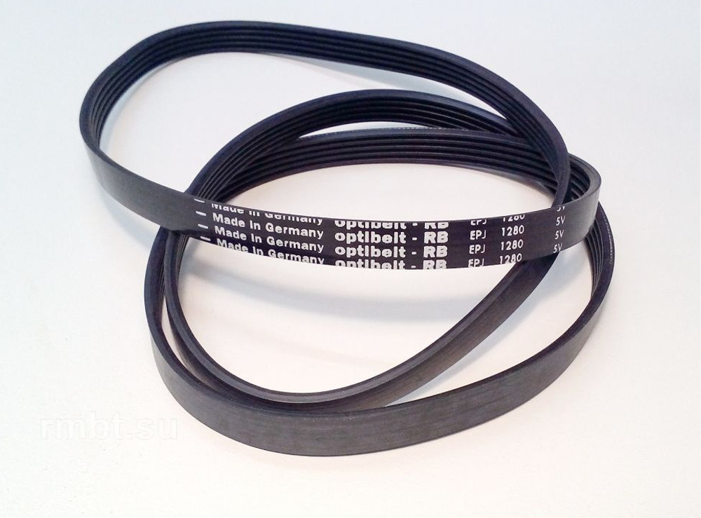 Ремень 1280 j5 optibelt черный. 1235mm BLJ504UN Electrolux, Zanussi