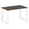Metal System Стол письменный на О-образном м/к БО.СП-2 Венге Цаво/Металл Белый 1200*720*750