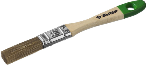 Кисть плоская ЗУБР ″ЛАЗУРЬ-МАСТЕР″, смешанная щетина, деревянная ручка, 20мм
