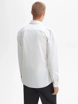 Massimo Dutti Рубашка оксфорд из 100% хлопка в полоску, бежевый