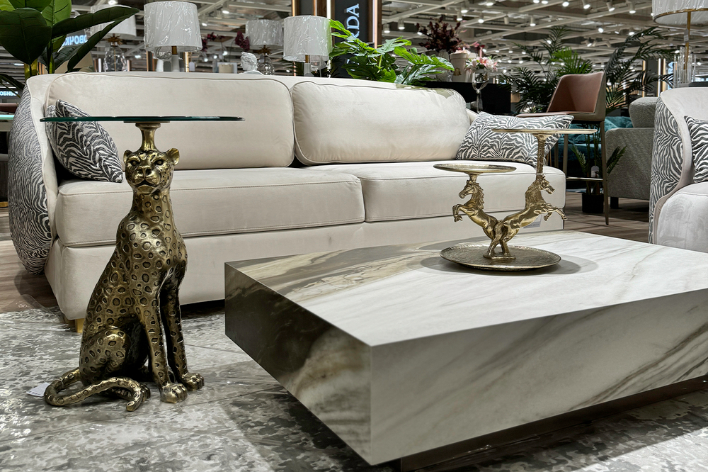 Диван Garda Decor Палаццо (Palazzo) 240М трехм. раскладной бежевый, принт Colt002+Ana-Beg 240*105*95 см