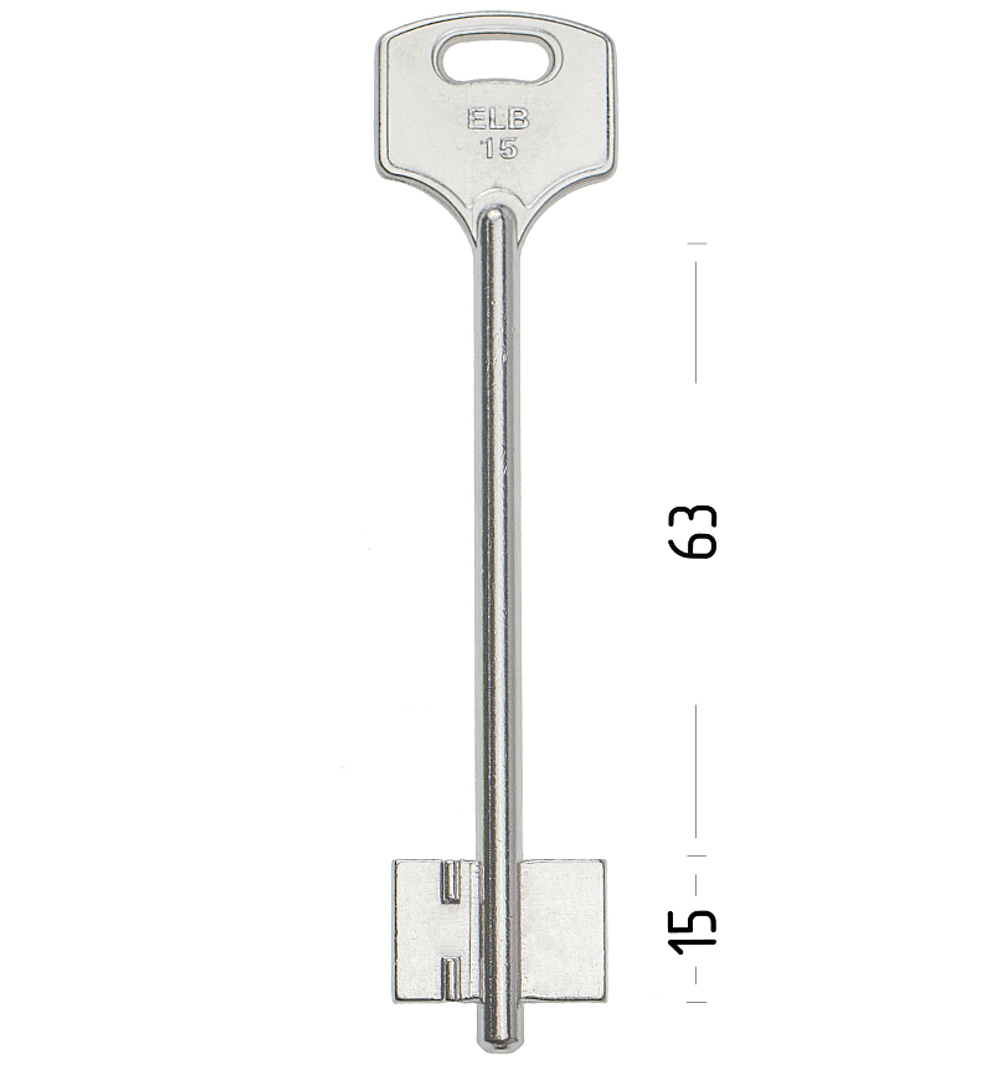 Заготовка сувальдного ключа 12722 ELB15D