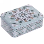 Банка жестяная «Снежинка» 1500мл 18,7*13,4*7см