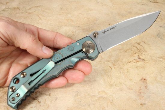 Нож Spartan Blades Harsey Plague Doctor, сталь S45VN, рукоять - зеленый титан