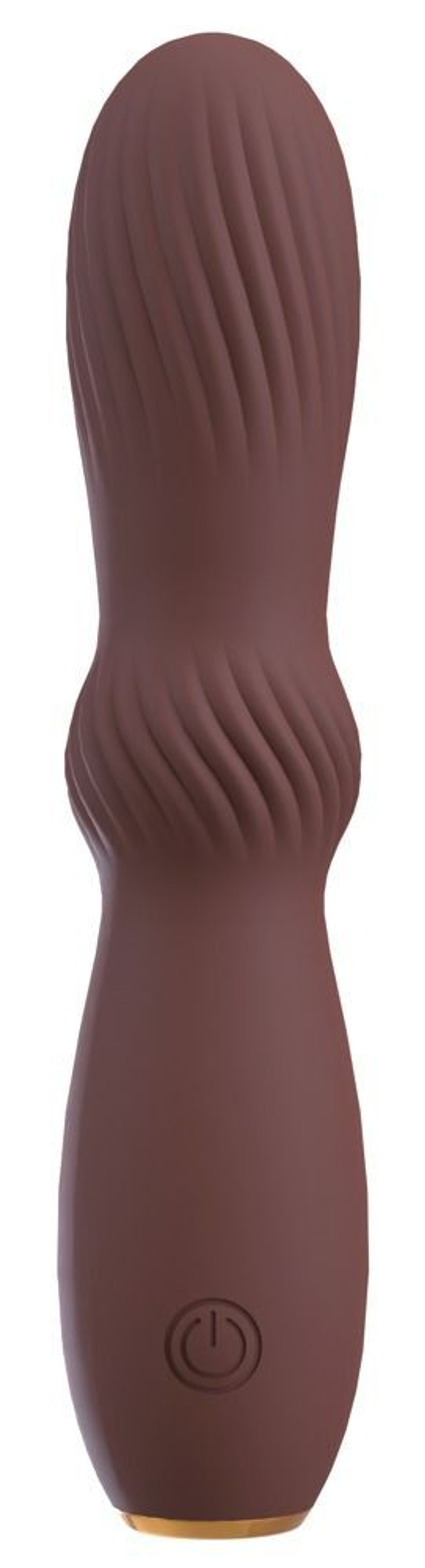 Коричневый вибратор Hazel 04 - 15 см. (Цвет: коричневый)