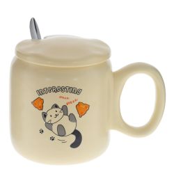 GAEM Кружка с крышкой и ложкой, 450 мл, L14 W9 H12 см, 2в.