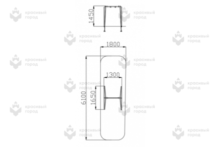 Качели металлические простые с местом для 1 подвеса