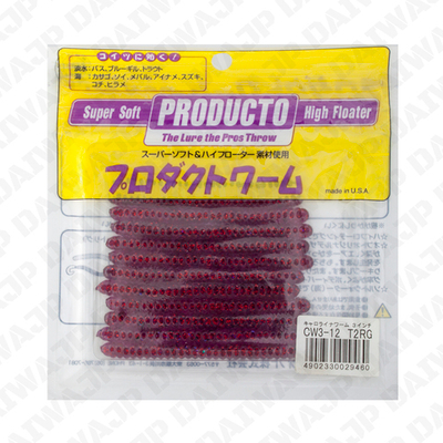 Силиконовая приманка  OFT  WORM  CAROLINA WORM CW3-12  T2RG