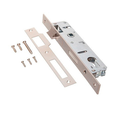 Замок Апекс врезной 7300-25-NIS хром узкопроф. с защ