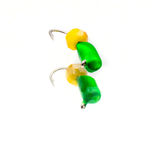 Мормышка True Weight "Гвоздешарик", Зеленый, шарик многогранный Желтый