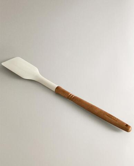 ZARA HOME ЛОПАТКА ИЗ СИЛИКОНА И ДЕРЕВА, КРЕМОВЫЙ