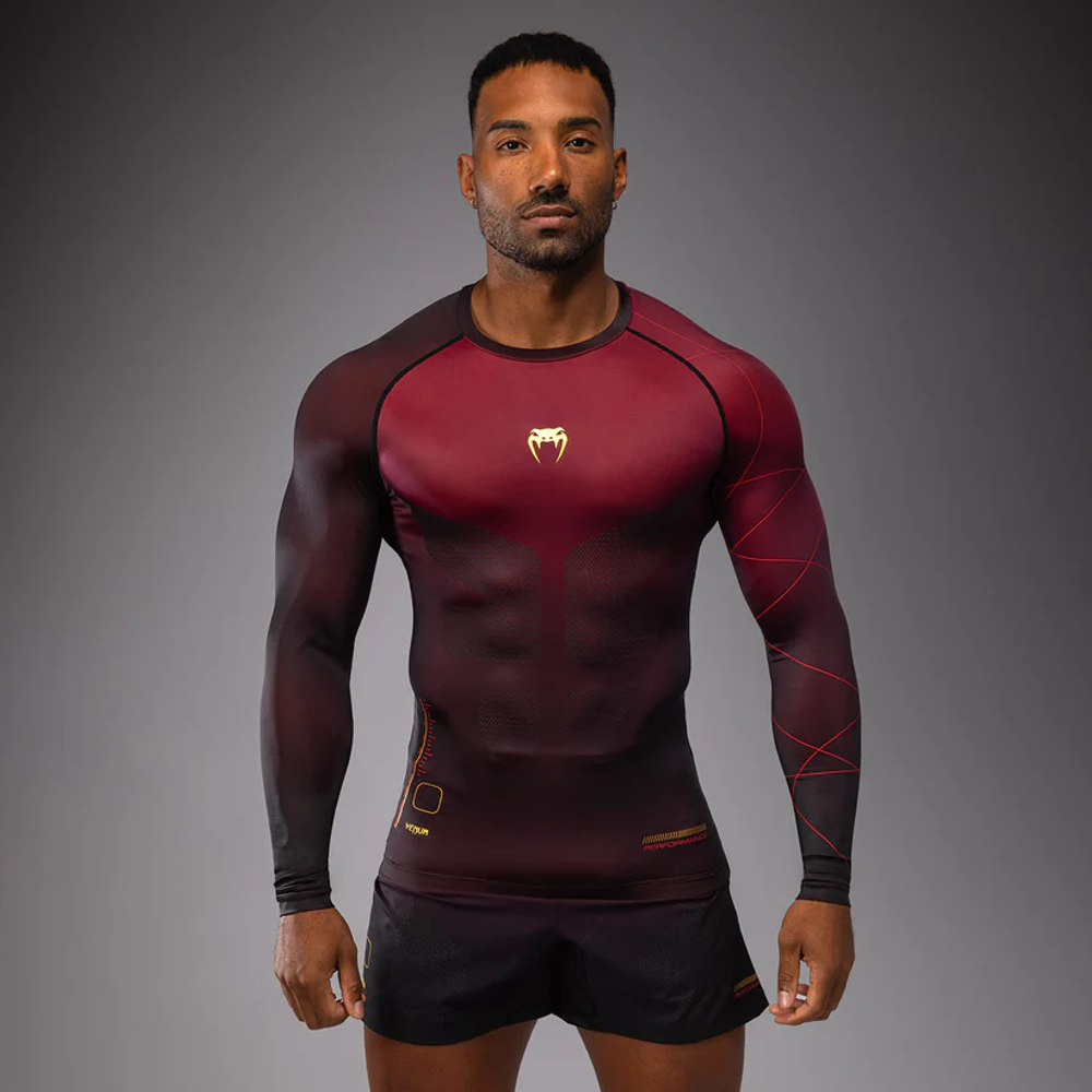 Рашгард Venum Tactical XT LS Black/Burgundy/Gold