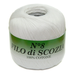 Пряжа Filo Di Scozia №8 50г, 340м, 100%мерсеризованный хлопок (цена за 1 шт)
