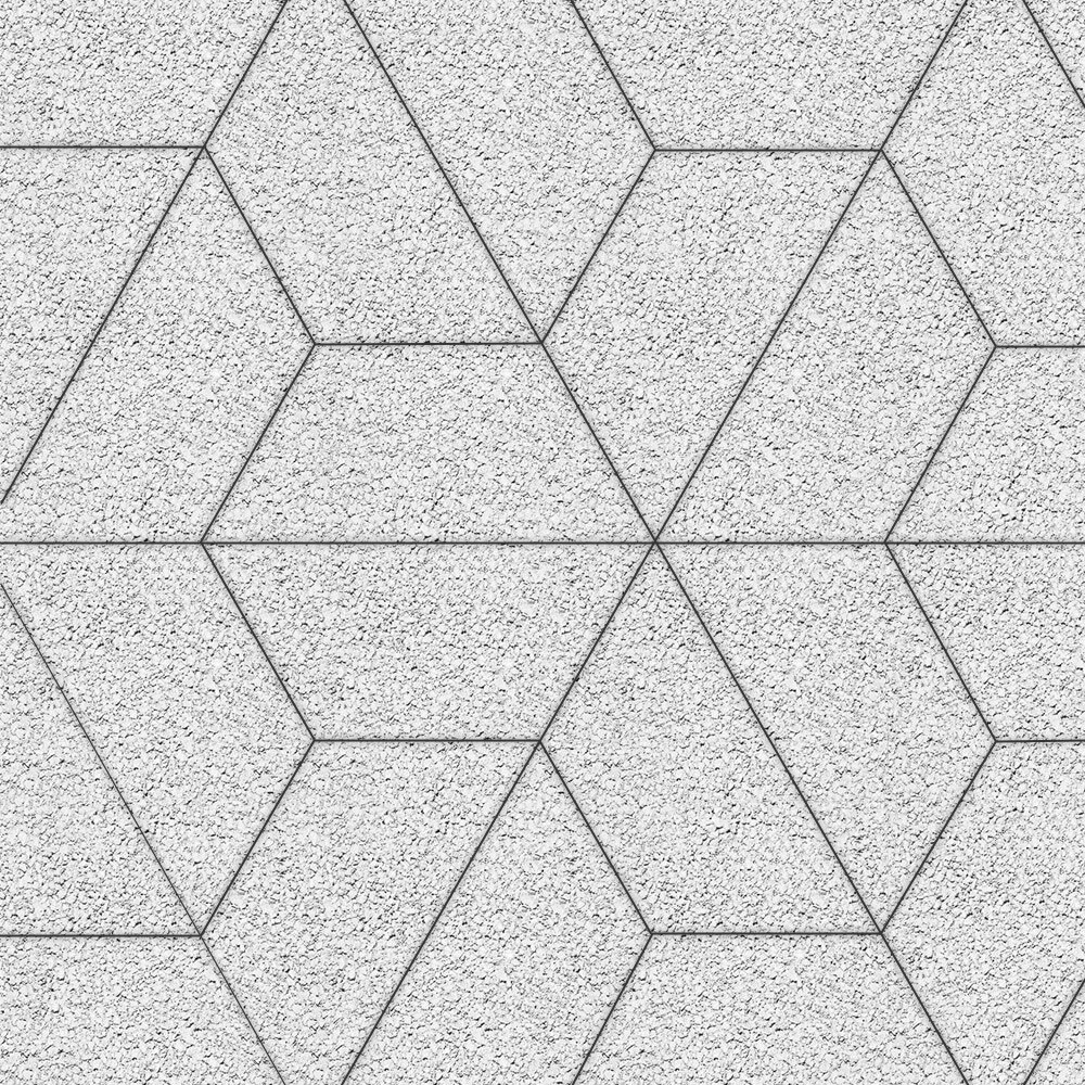 Тротуарная плитка ТРАПЕЦИЯ - Гранит Белый