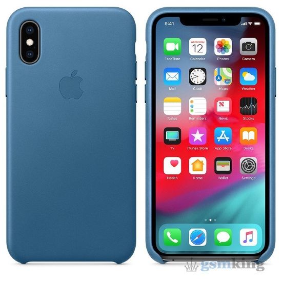 Leather Case iPhone X/XS Cape Cod Blue «Лазурная волна»