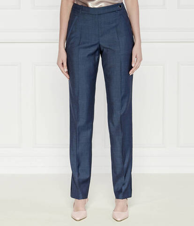 Хлопковые чиносы Tanuri BOSS BLACK - темно-синий(50520891)