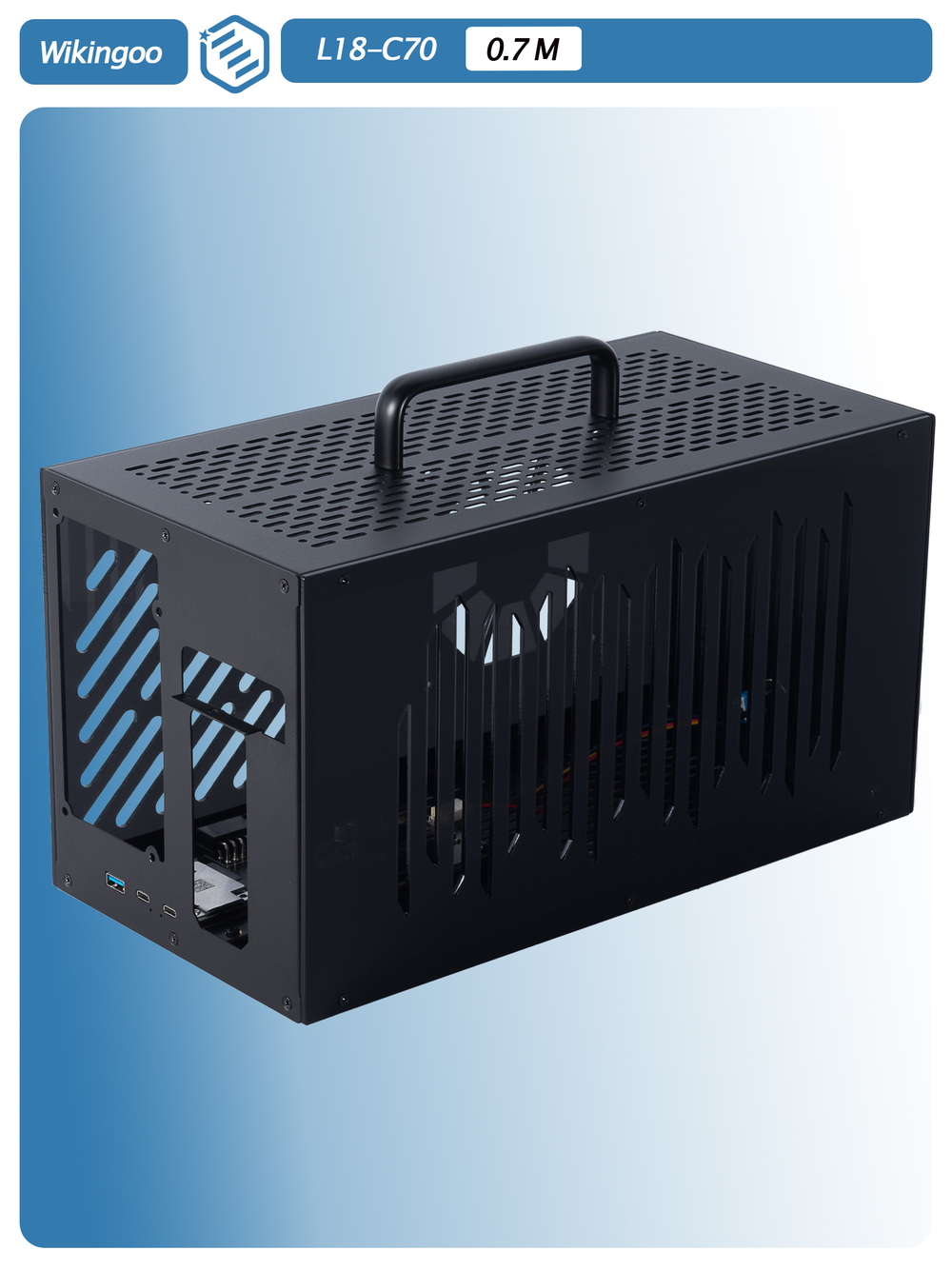 Внешний корпус для видеокарты Wikingoo D3-360,Thunderbolt 3/4. + доп. питание Type-C. Уценка.