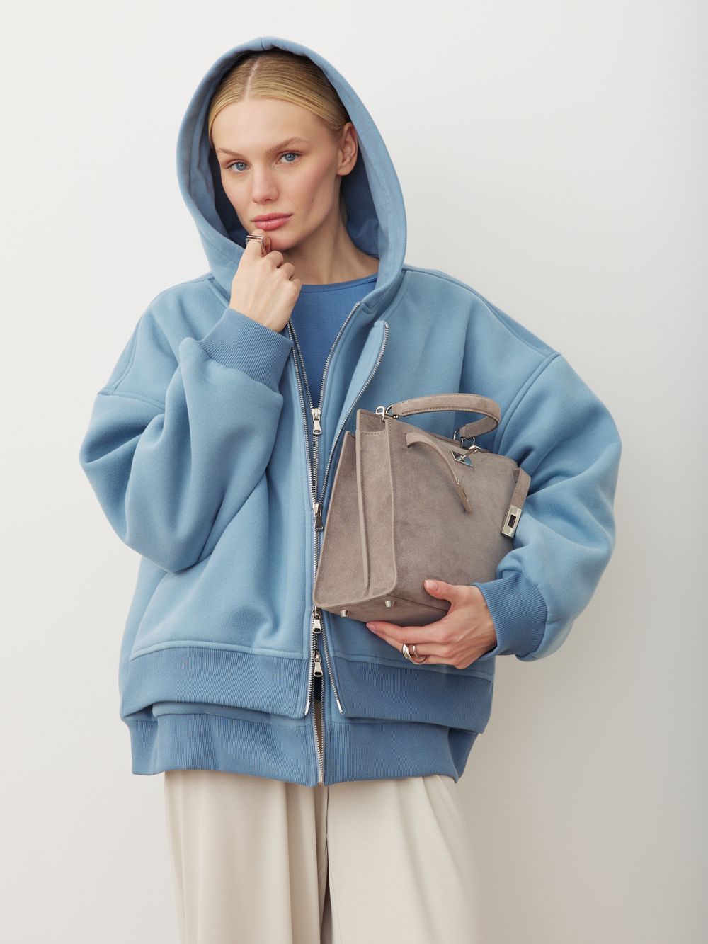 БОМБЕР-ОЛИМПИЙКА ВИНТАЖНЫЙ СИНИЙ