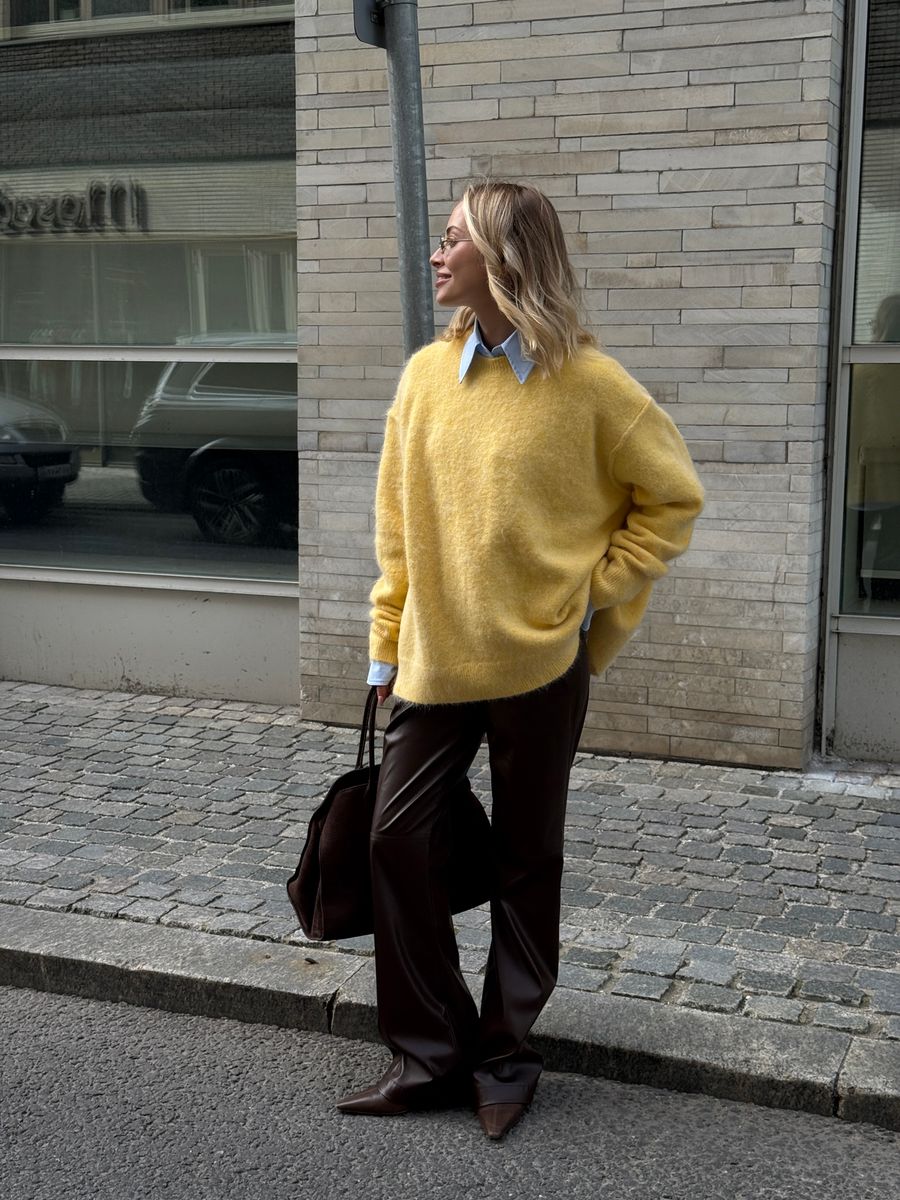 Джемпер альпака желтый