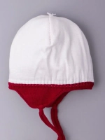 Шапка вязаная демисезонная на завязках