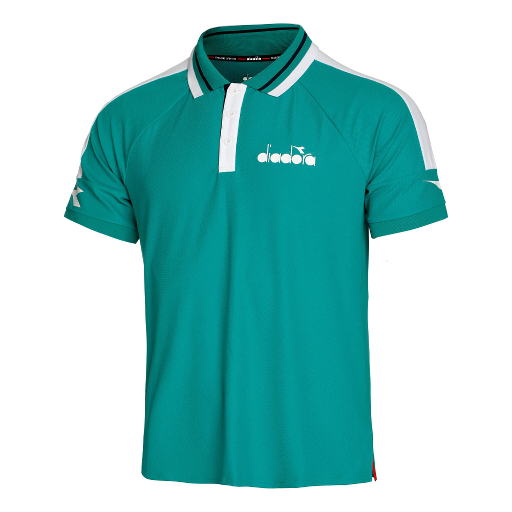 Мужское теннисное поло Diadora Icon Polo Men - Green, White
