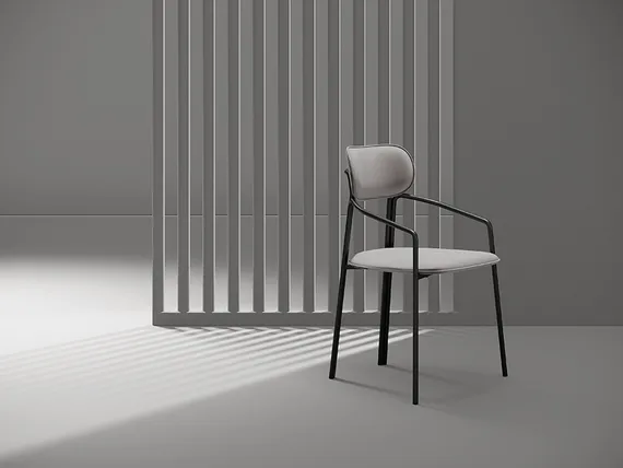 Стул Ror, Round, серый велюр