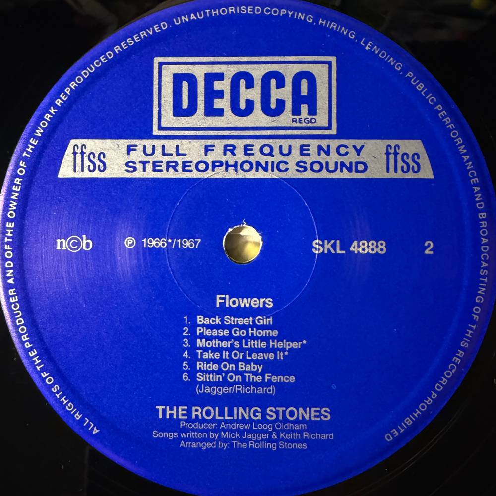 The Rolling Stones ‎– Flowers (Скандинавия 1981г.)