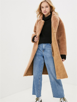 Шуба чебурашка женская из шерсти мериноса, SilverFox (арт. S967cb)