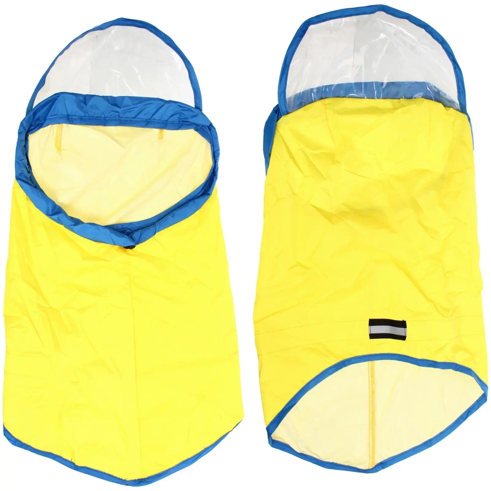 Дождевик для крупных пород собак «KOMFORT»,, цвет жёлто - голубой, р 6XL