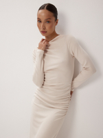 Платье вечернее праздничное длинное с драпировкой